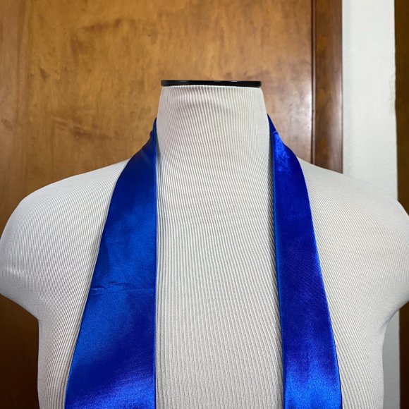 GUC Amscan Electric Blue Men's Necktie Slim - Picture 2 of 7